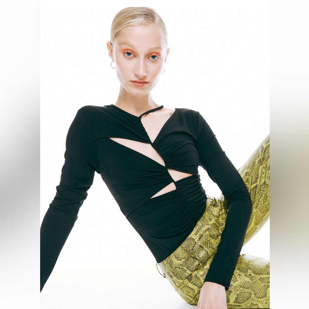 H&M Edition black cut-out top NWT size L